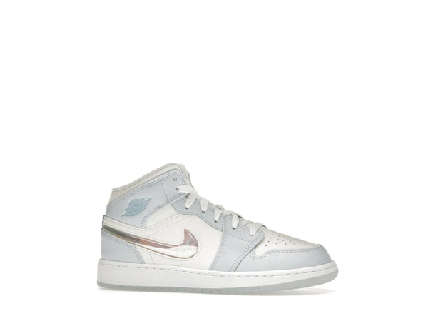 Air Jordan 1 Mid SE Glitter Swoosh (GS) - Blue Tint/Summit White/White/Ice Blue - FQ9117-400 - 01