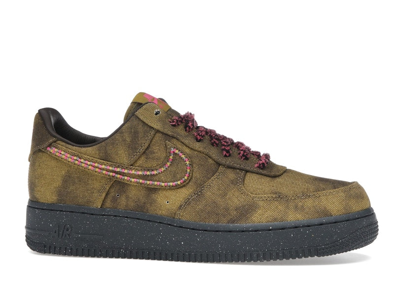 Nike Air Force 1 Low '07 QS Boucle Desert Moss Fierce Pink - Desert Moss/Fierce Pink/Midwest Gold/Baroque Brown - IO4474-300 - 01