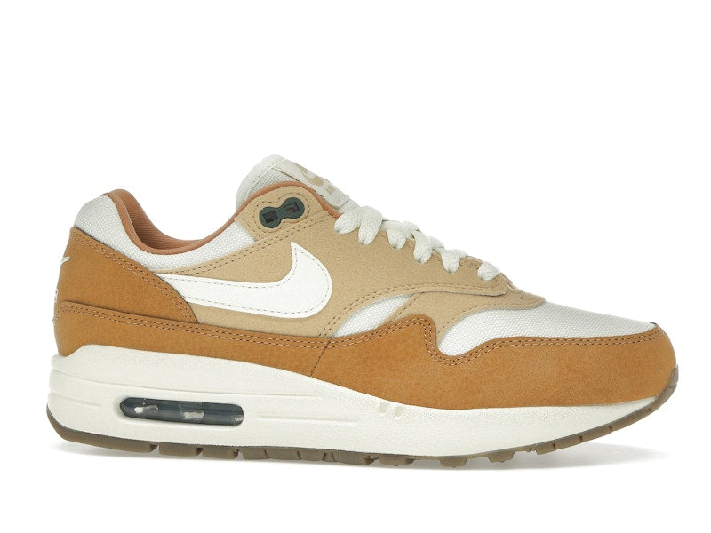 Nike Air Max 1 '87 Wheat (Women's) - White/Wheat-Flax-Outdoor Green-Gum Medium Brown - FZ3598-299 - 01