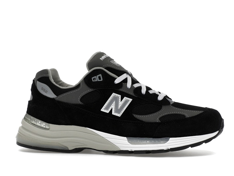 New Balance 992 MiUSA Black Grey - Black/Grey/Silver Metallic - U992BK - 01