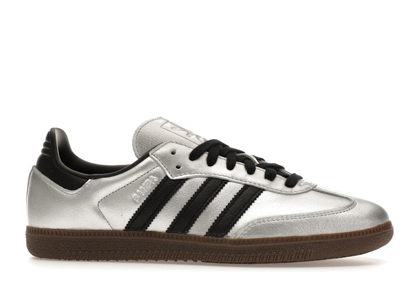 adidas Samba OG Silver Metallic Black Gum (Women's) - Silver Metallic/Core Black/Gum 5 - JI4218 - 01
