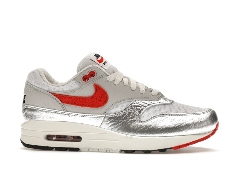 Nike Air Max 1 PRM SE Hot Sauce - White/Chile Red-Metallic Silver-Neutral Grey-Sail-Fir - HF7746-100 - 01