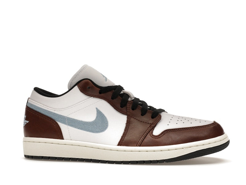 Air Jordan 1 Retro Low SE Brown Blue Grey - White/Blue Grey/Black/Sail - FQ7832-142 - 01