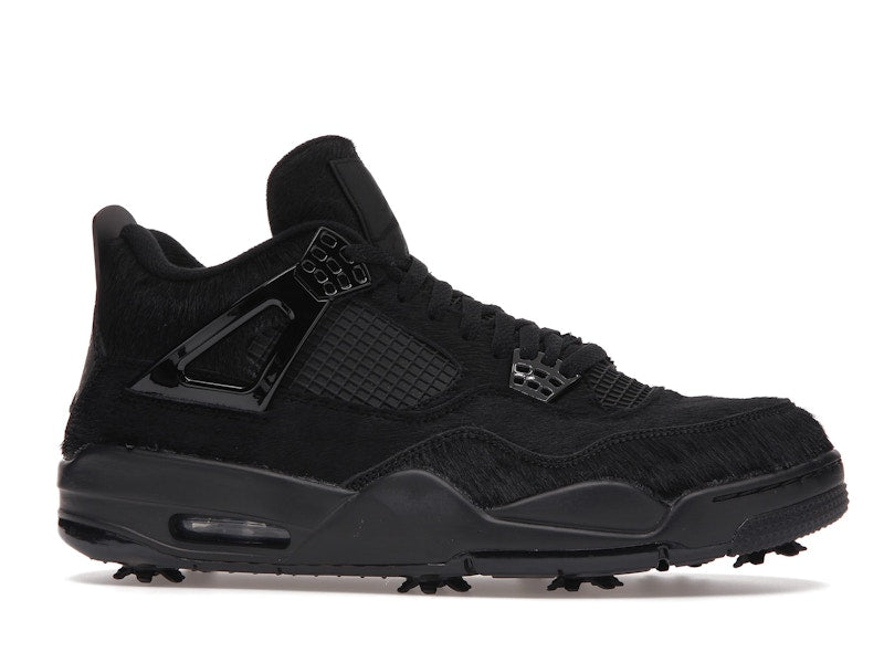 Air Jordan 4 Retro Golf Black Cat Pony Hair - Black/Cement Grey - CU9981-001 - 01