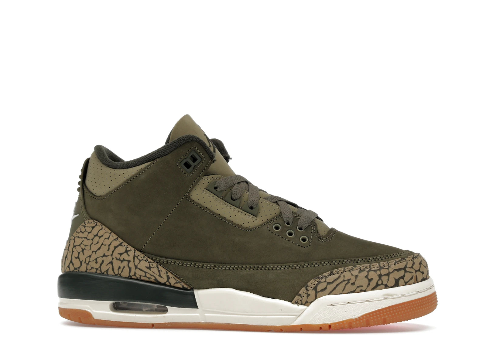 Air Jordan 3 Retro Family Affair (GS) - Medium Olive/Sequoia/Neutral Olive/Sail/Total Crimson - DM0967-202 - 01