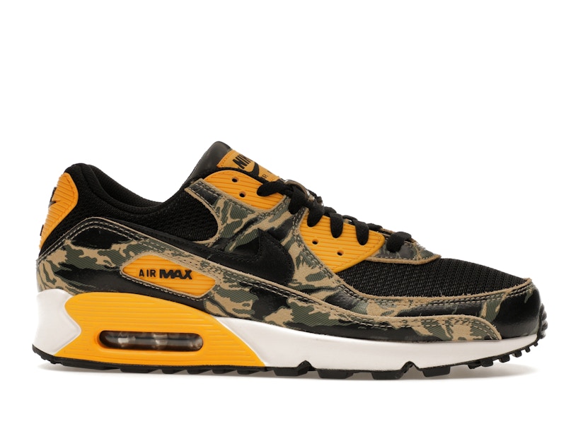 Nike Air Max 90 Premium Black University Gold Camo - Black/University Gold/Parachute Beige/Black - IF1721-001 - 01