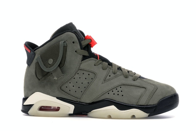 Air Jordan 6 Retro Travis Scott (GS) - Medium Olive/Black-Sail-University Red - CN1085-200 - 01