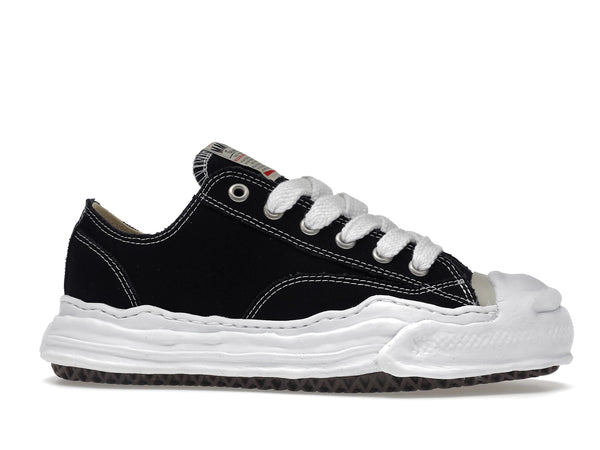 Maison Mihara Yasuhiro Hank basse en toile à semelle originale coloris noir - Black/White - A05FW702 - 01