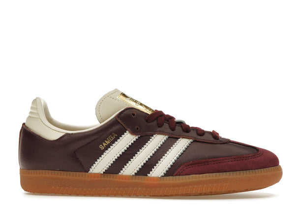 Adidas Samba OG Maroon Gold Metallic - Maroon/Cream White/Gold Metallic - ID0477 - 01