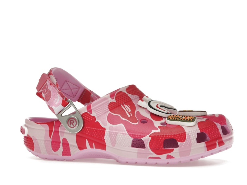 Crocs Classic Clog A Bathing Ape Bape Abc Camo Pink - vue 2