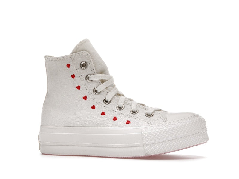 Converse Chuck Taylor All Star Lift Hi White Red (Women's) - vue 3