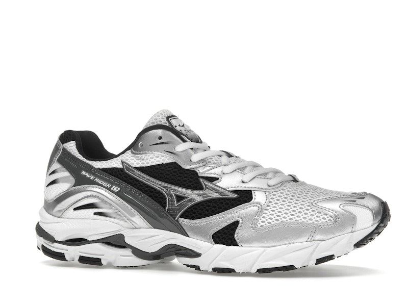 Mizuno Wave Rider 10 White Silver Black - vue 2