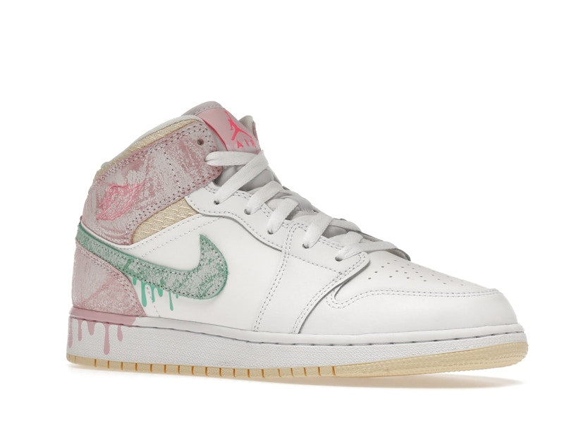 Air Jordan 1 Mid Paint Drip (GS) - weergave 3