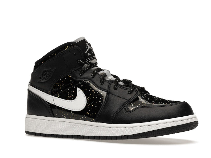 Air Jordan 1 Mid Black Speckle (GS) - visning 3