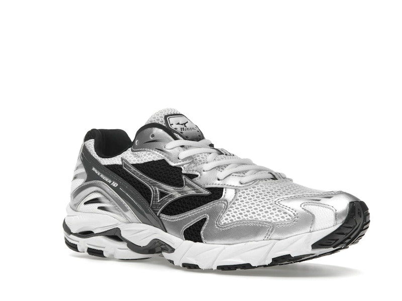 Mizuno Wave Rider 10 White Silver Black - vue 4