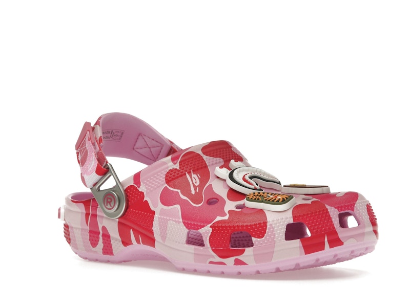 Crocs Classic Clog A Bathing Ape Bape Abc Camo Pink - vue 4