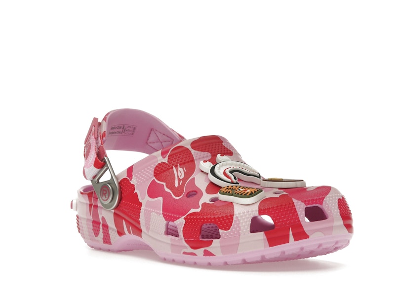 Crocs Classic Clog A Bathing Ape Bape Abc Camo Pink - vue 5