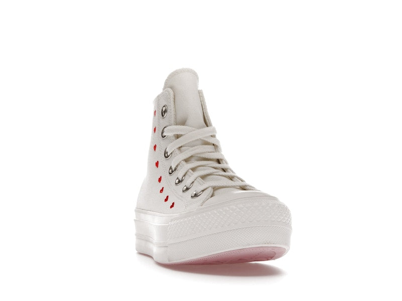 Converse Chuck Taylor All Star Lift Hi White Red (Women's) - vue 8