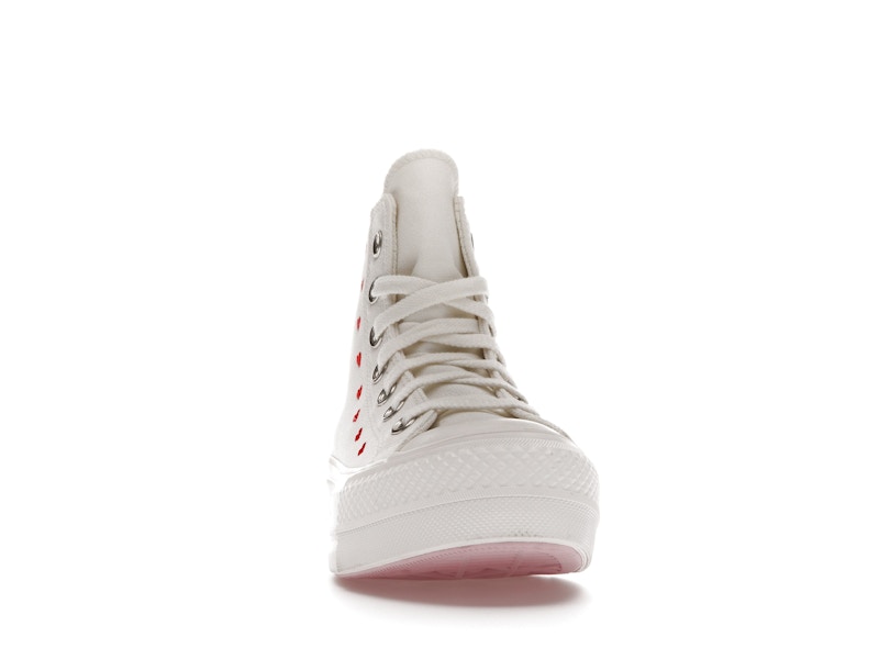 Converse Chuck Taylor All Star Lift Hi White Red (Women's) - vue 9