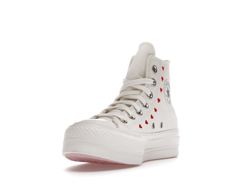 Converse Chuck Taylor All Star Lift Hi White Red (Women's) - vue 13