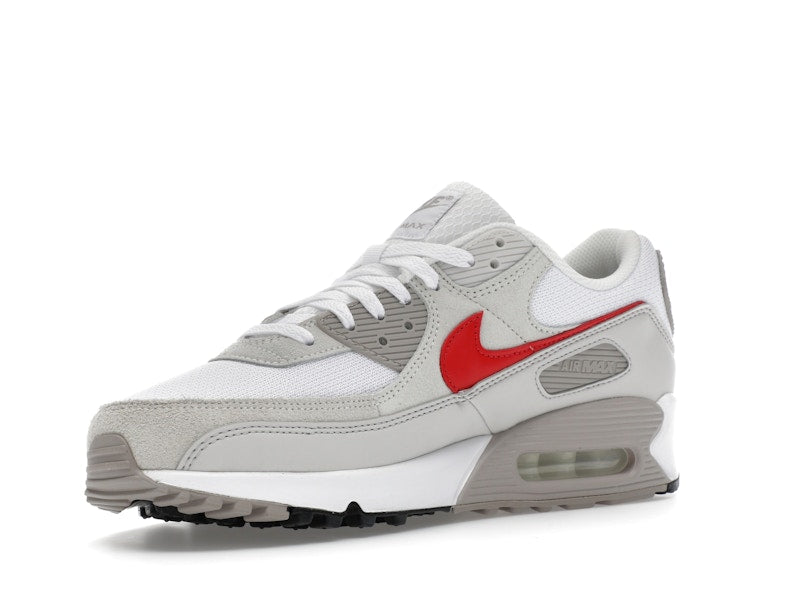 Nike Air Max 90 White College Grey Vast Grey University Red - vue 15