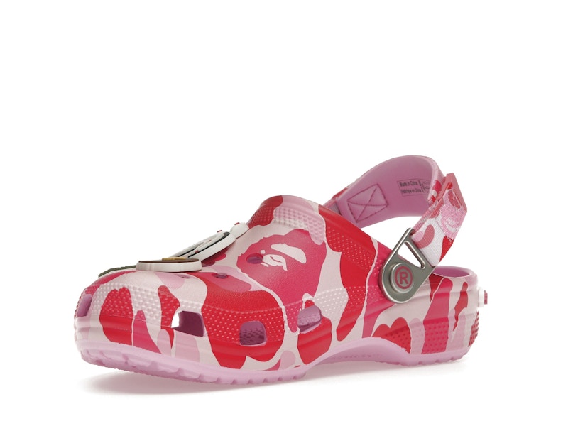 Crocs Classic Clog A Bathing Ape Bape Abc Camo Pink - vue 14