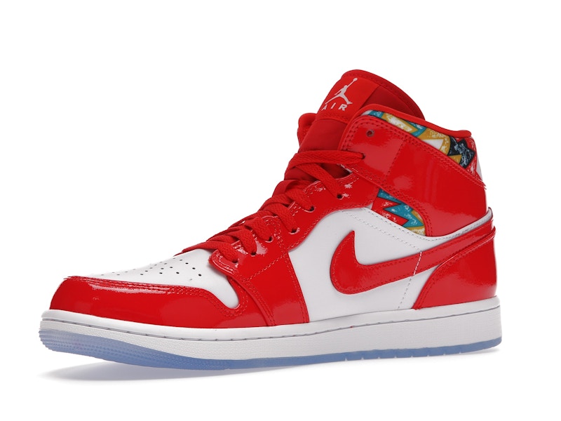 Jordan 1 Mid Barcelona Sweater Red Patent - Ansicht 16