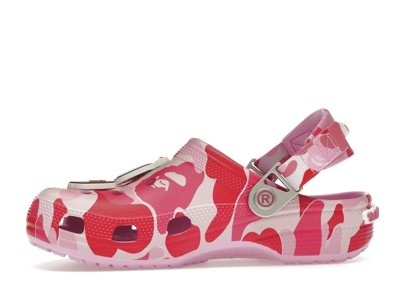 Crocs Classic Clog A Bathing Ape Bape Abc Camo Pink - vue 17