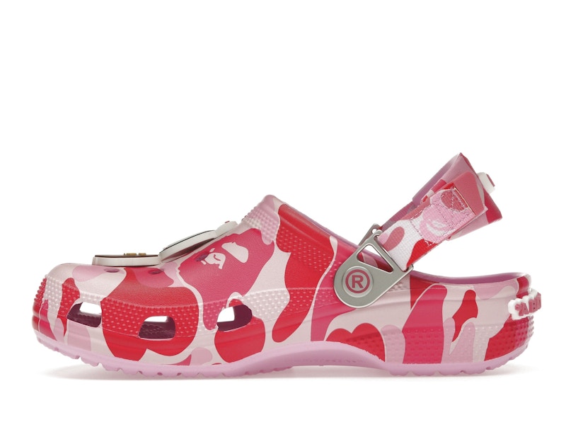 Crocs Classic Clog A Bathing Ape Bape Abc Camo Pink - vue 18