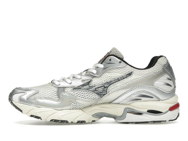 Mizuno Wave Rider 10 White Black Rythmic Red - vue 19