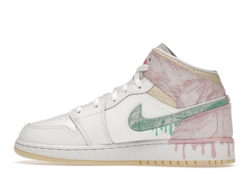 Air Jordan 1 Mid Paint Drip (GS) - weergave 19