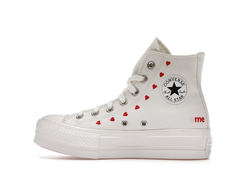 Converse Chuck Taylor All Star Lift Hi White Red (Women's) - vue 20