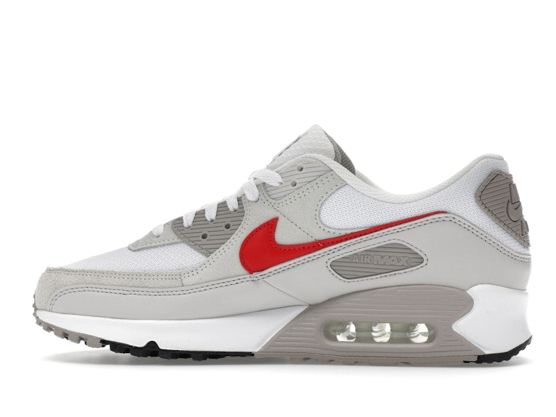 Nike Air Max 90 White College Grey Vast Grey University Red - vue 20