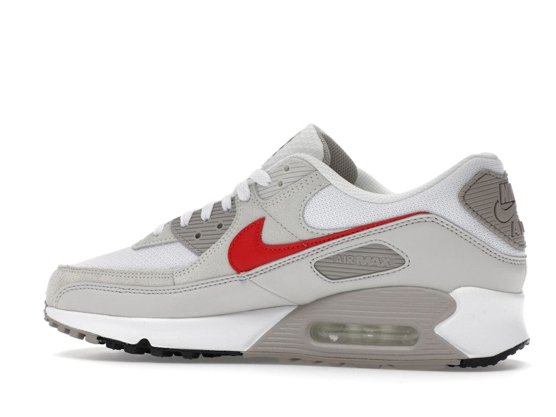 Nike Air Max 90 White College Grey Vast Grey University Red - vue 21