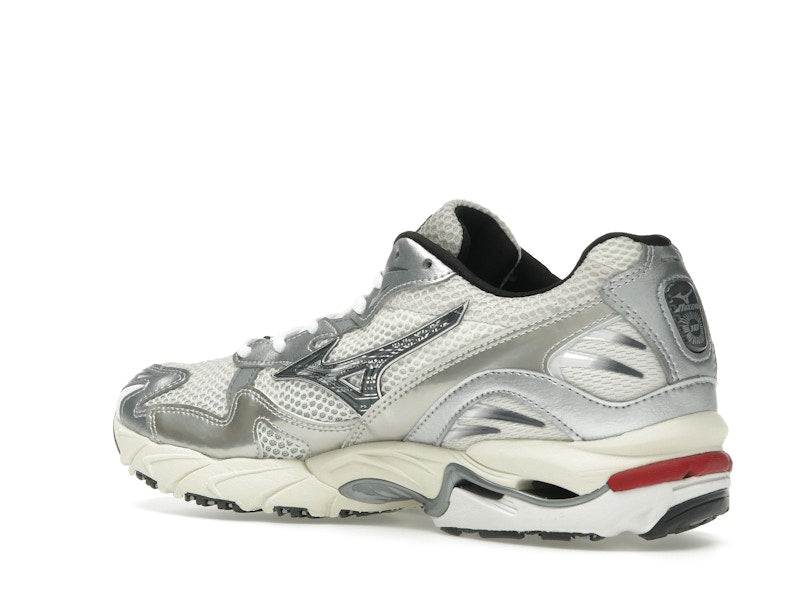 Mizuno Wave Rider 10 White Black Rythmic Red - vue 23