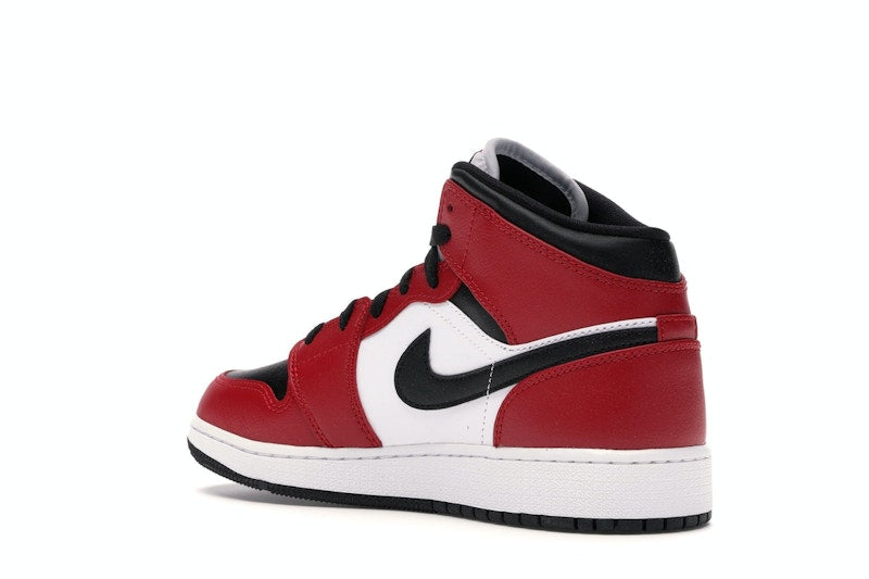 Air Jordan 1 Mid Chicago Black Toe (GS) - weergave 22
