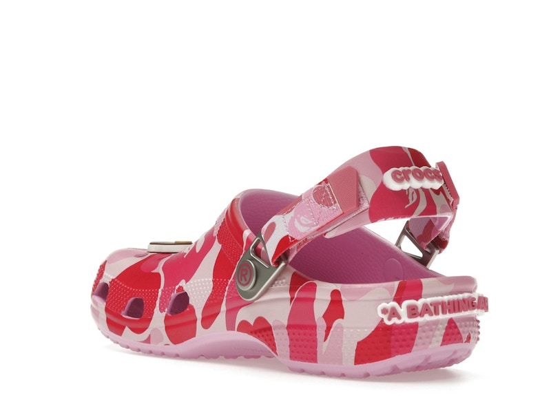 Crocs Classic Clog A Bathing Ape Bape Abc Camo Pink - vue 23