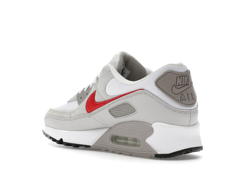 Nike Air Max 90 White College Grey Vast Grey University Red - vue 24