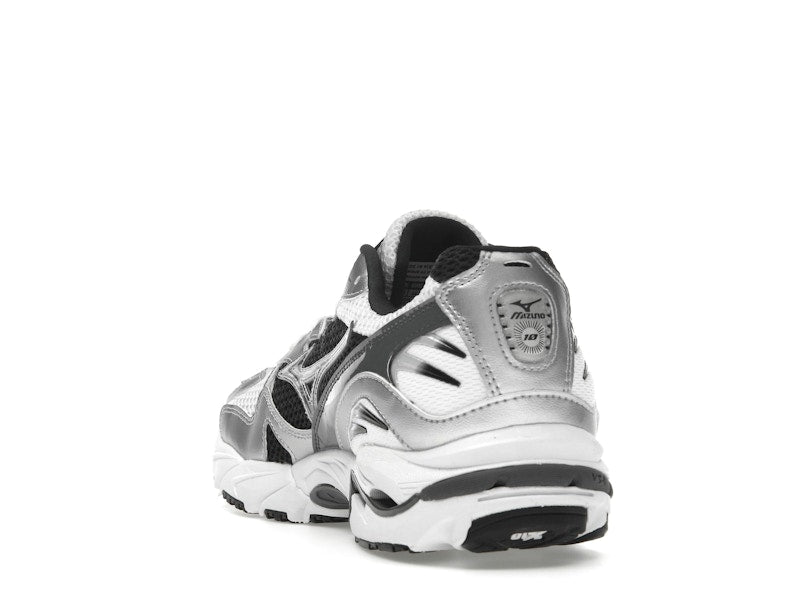 Mizuno Wave Rider 10 White Silver Black - vue 25