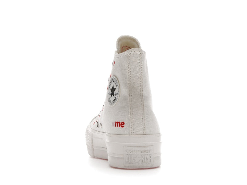 Converse Chuck Taylor All Star Lift Hi White Red (Women's) - vue 27
