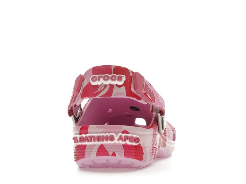 Crocs Classic Clog A Bathing Ape Bape Abc Camo Pink - vue 28
