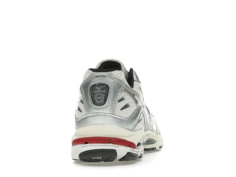 Mizuno Wave Rider 10 White Black Rythmic Red - vue 29