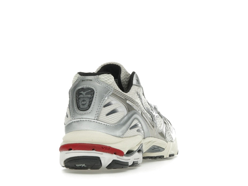Mizuno Wave Rider 10 White Black Rythmic Red - vue 30