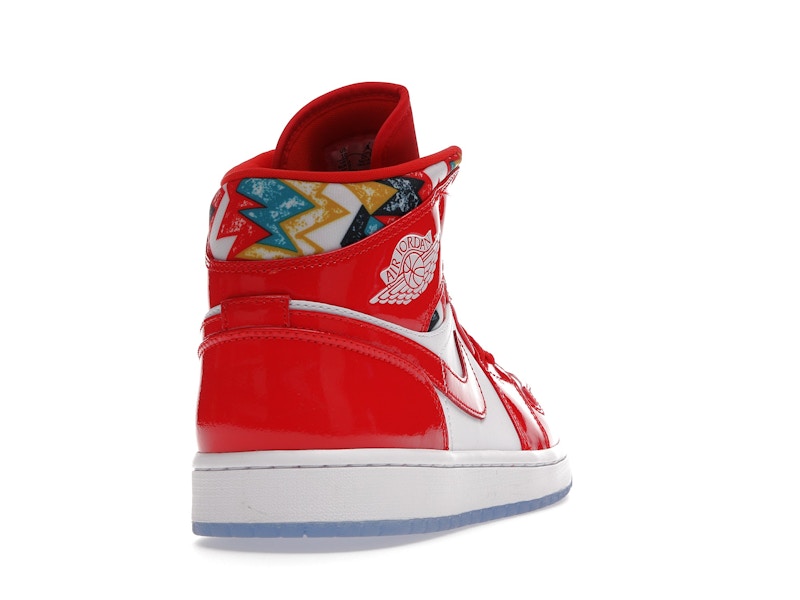 Jordan 1 Mid Barcelona Sweater Red Patent - Ansicht 30