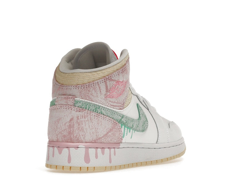 Air Jordan 1 Mid Paint Drip (GS) - weergave 30