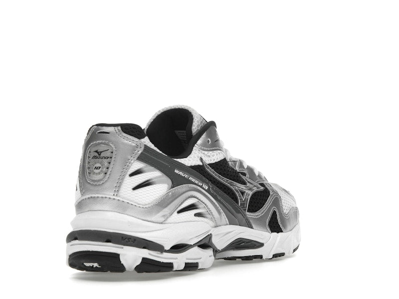 Mizuno Wave Rider 10 White Silver Black - vue 30