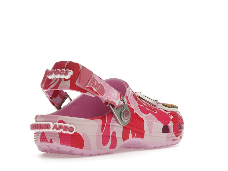 Crocs Classic Clog A Bathing Ape Bape Abc Camo Pink - vue 31