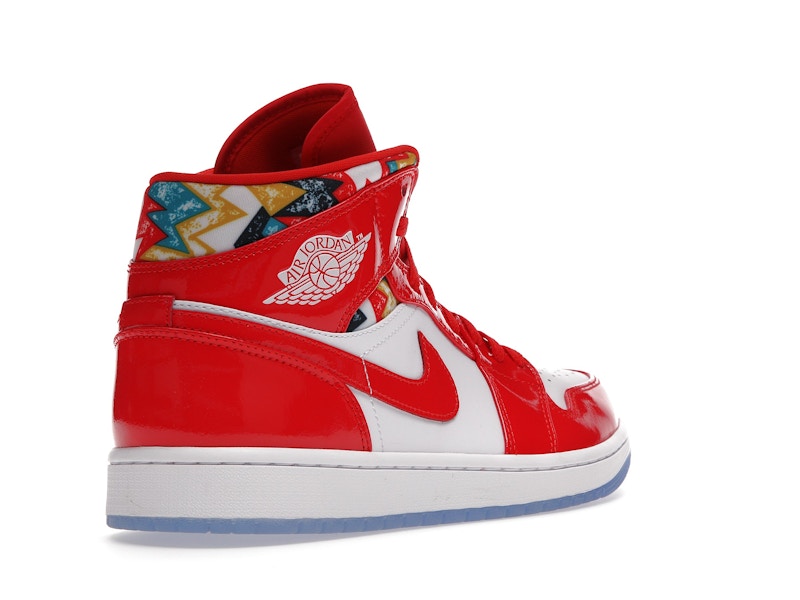 Jordan 1 Mid Barcelona Sweater Red Patent - Ansicht 32