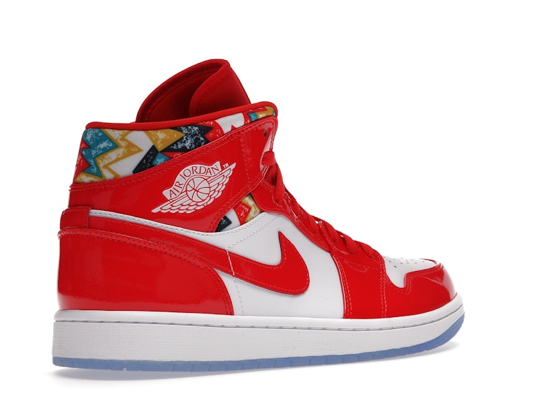 Jordan 1 Mid Barcelona Sweater Red Patent - Ansicht 33