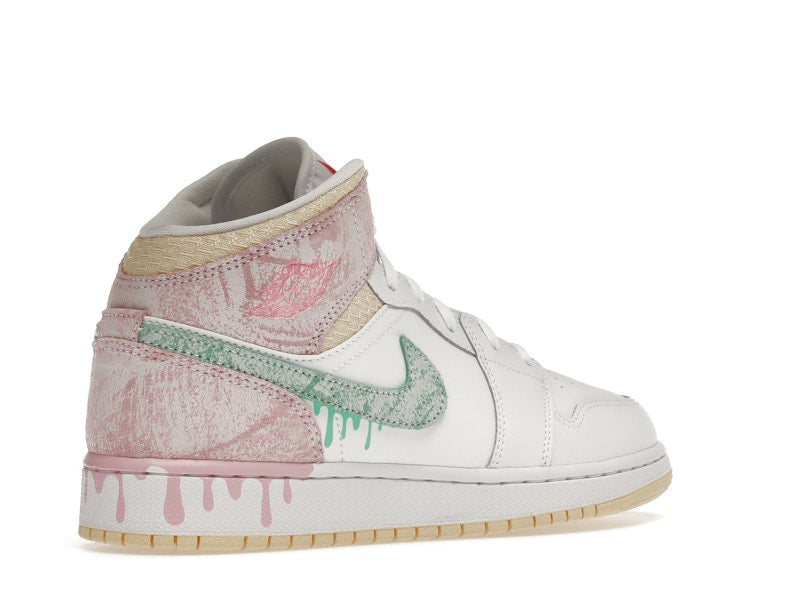 Air Jordan 1 Mid Paint Drip (GS) - weergave 32